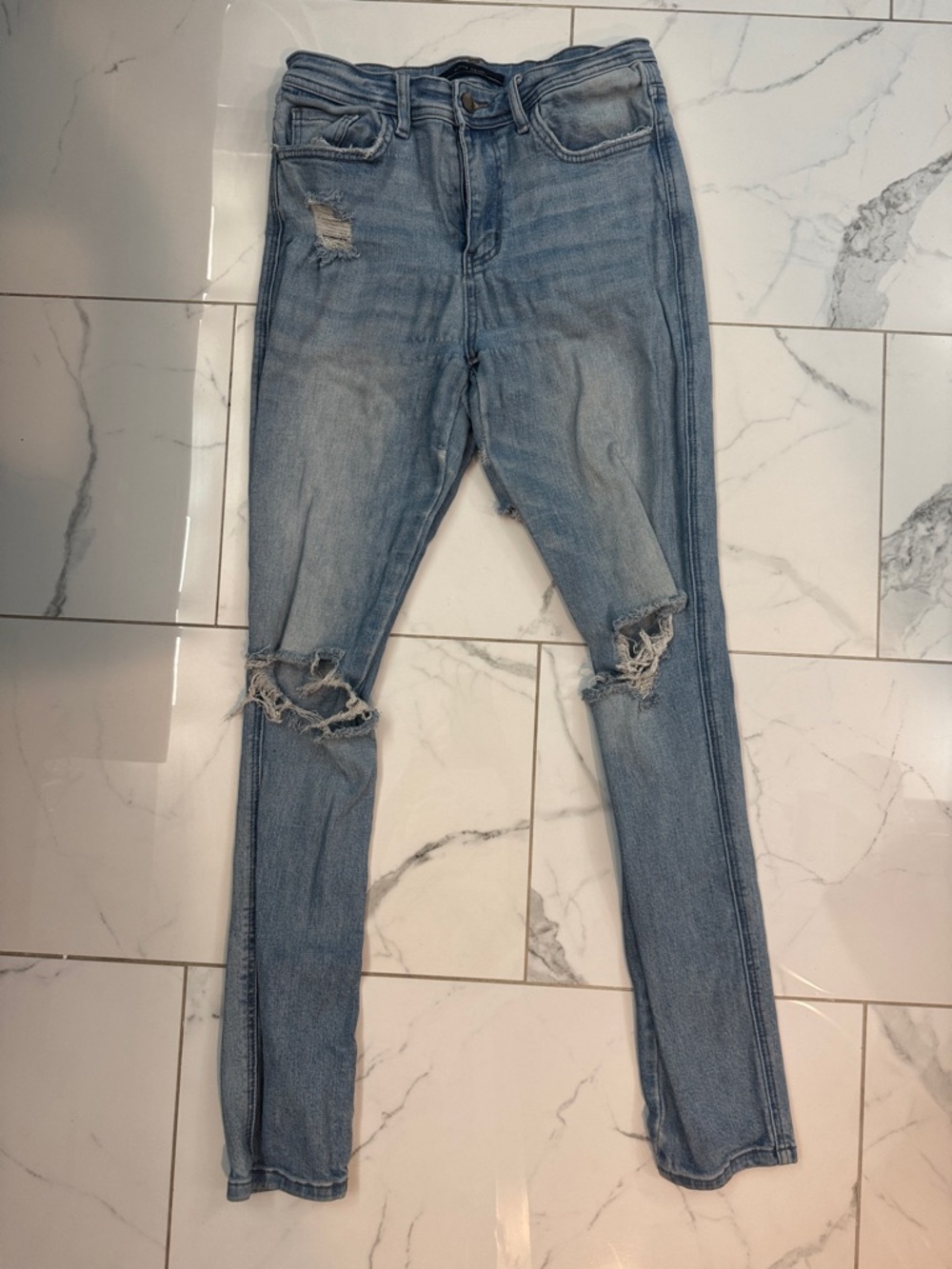 Flying Monkey Light Blue Ripped Skinny Jeans